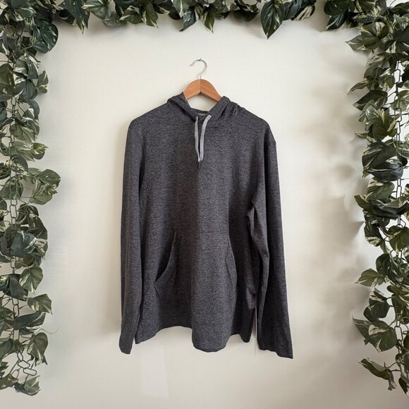 Lululemon Athletic Soft Jersey Pullover Hoodie NWT Heathered Black Men’s Sz L - Picture 1 of 8